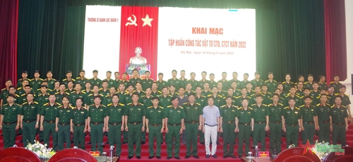 Trường Sĩ quan Lục quân 1 tổ chức tập huấn công tác vật tư công tác Đảng, công tác chính trị